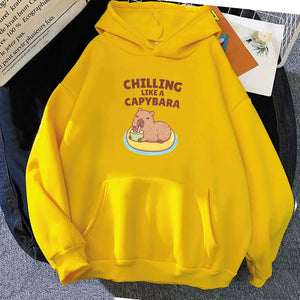Chilling Like A Capybara Unisex Hoodie-Kawaii Dream