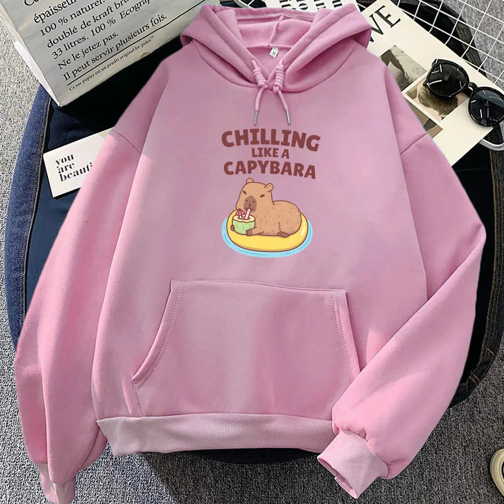 Chilling Like A Capybara Unisex Hoodie-Kawaii Dream