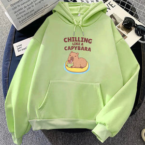 Chilling Like A Capybara Unisex Hoodie-Kawaii Dream