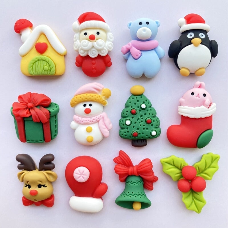 Christmas 12 Piece DIY Resin Decoration Accessories-Kawaii Dream