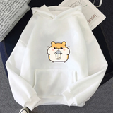 Chubby Hamster Drinking Bubble Tea Unisex Hoodie-Kawaii Dream
