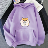 Chubby Hamster Drinking Bubble Tea Unisex Hoodie-Kawaii Dream