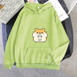 Chubby Hamster Drinking Bubble Tea Unisex Hoodie-Kawaii Dream
