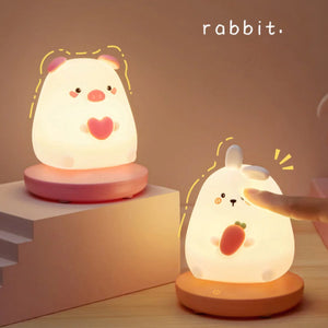 Chubby Kawaii Bunny Panda Pig Tiger LED Night Light Collection-Kawaii Dream