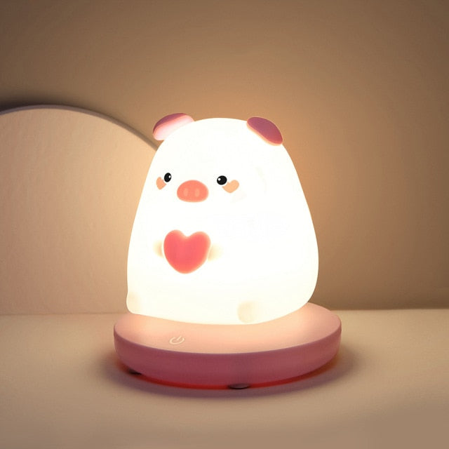 Chubby Kawaii Bunny Panda Pig Tiger LED Night Light Collection-Kawaii Dream