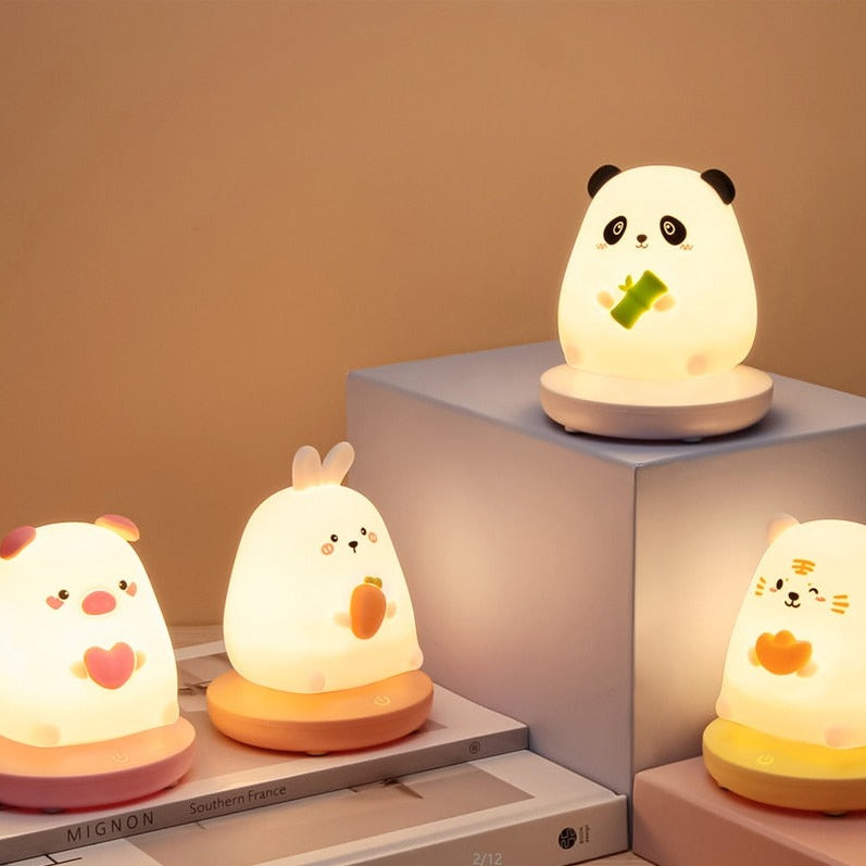 Chubby Kawaii Bunny Panda Pig Tiger LED Night Light Collection-Kawaii Dream