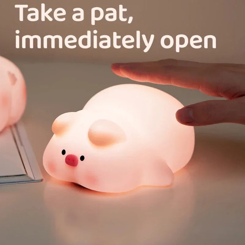 Chubby Pink Piggy LED Night Light-Kawaii Dream