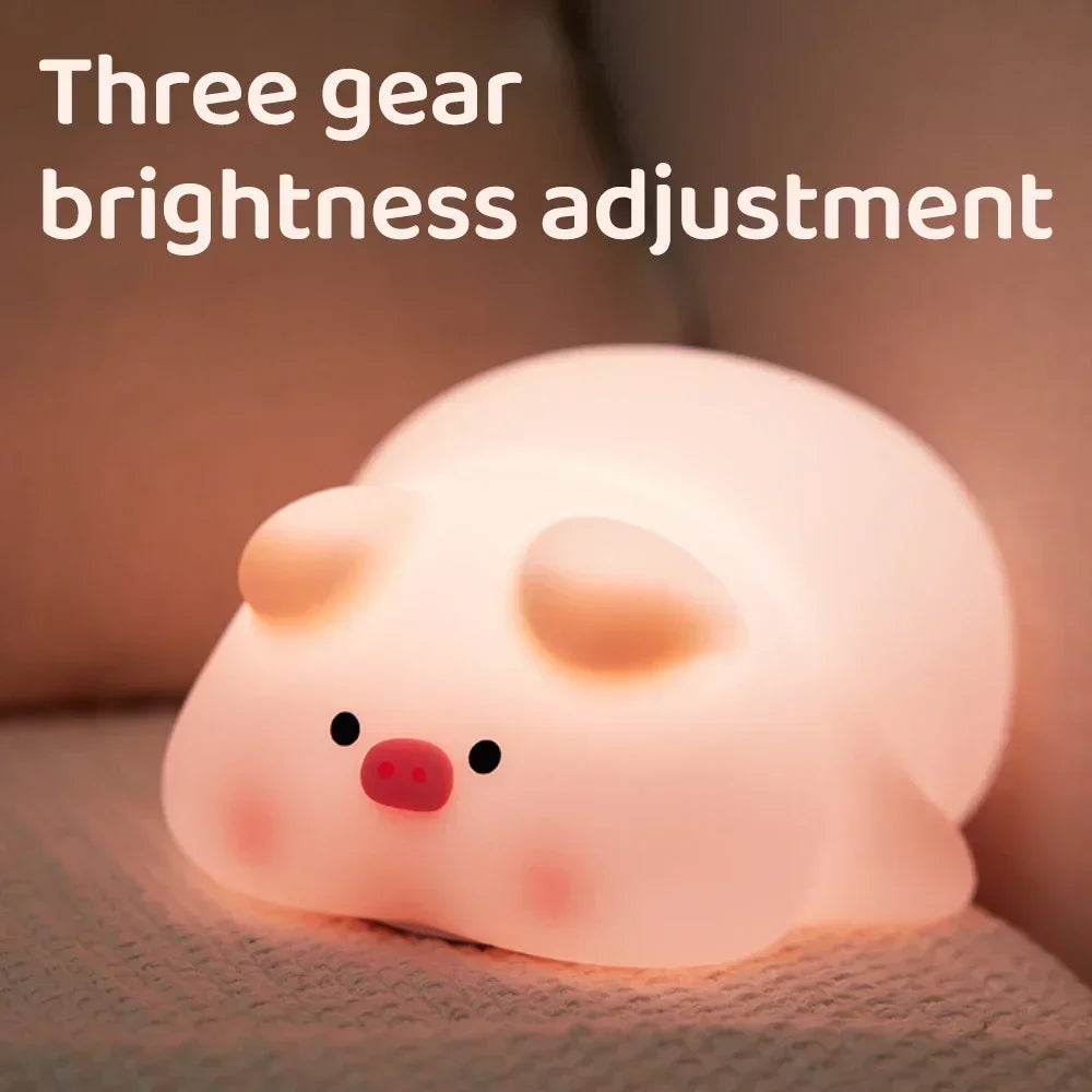 Chubby Pink Piggy LED Night Light-Kawaii Dream