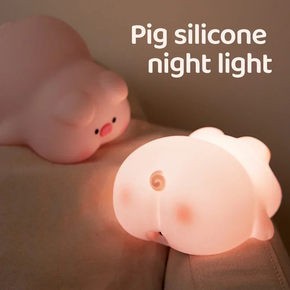 Chubby Pink Piggy LED Night Light-Kawaii Dream