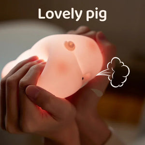 Chubby Pink Piggy LED Night Light-Kawaii Dream