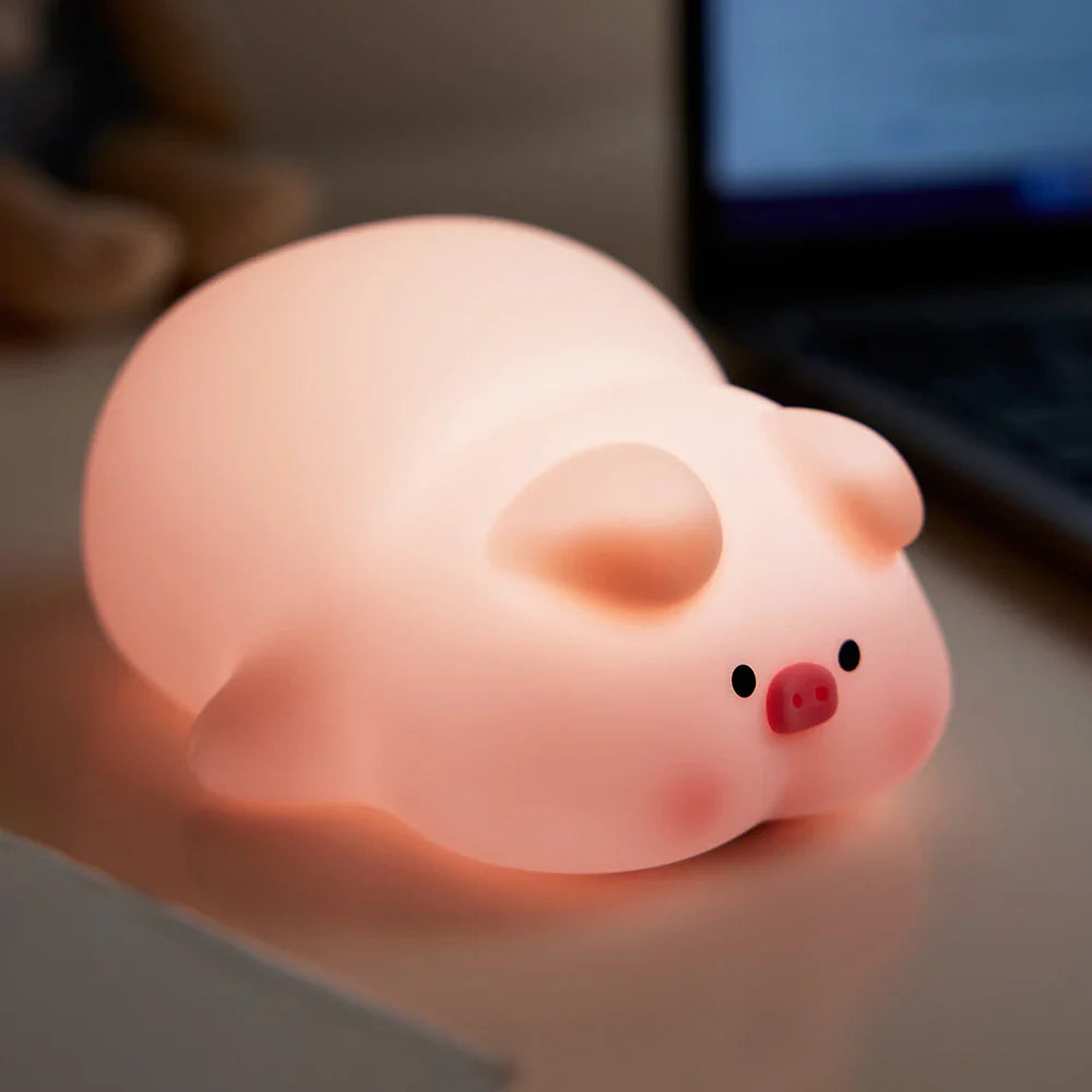 Chubby Pink Piggy LED Night Light-Kawaii Dream