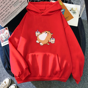 Chubby Shiba Inu Bubble Tea Unisex Hoodie-Kawaii Dream