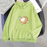 Chubby Shiba Inu Bubble Tea Unisex Hoodie-Kawaii Dream