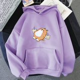 Chubby Shiba Inu Bubble Tea Unisex Hoodie-Kawaii Dream