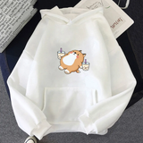 Chubby Shiba Inu Bubble Tea Unisex Hoodie-Kawaii Dream