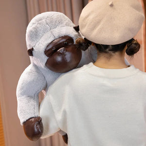 Chunky Black Silver Gorilla Ape Plushies-Kawaii Dream