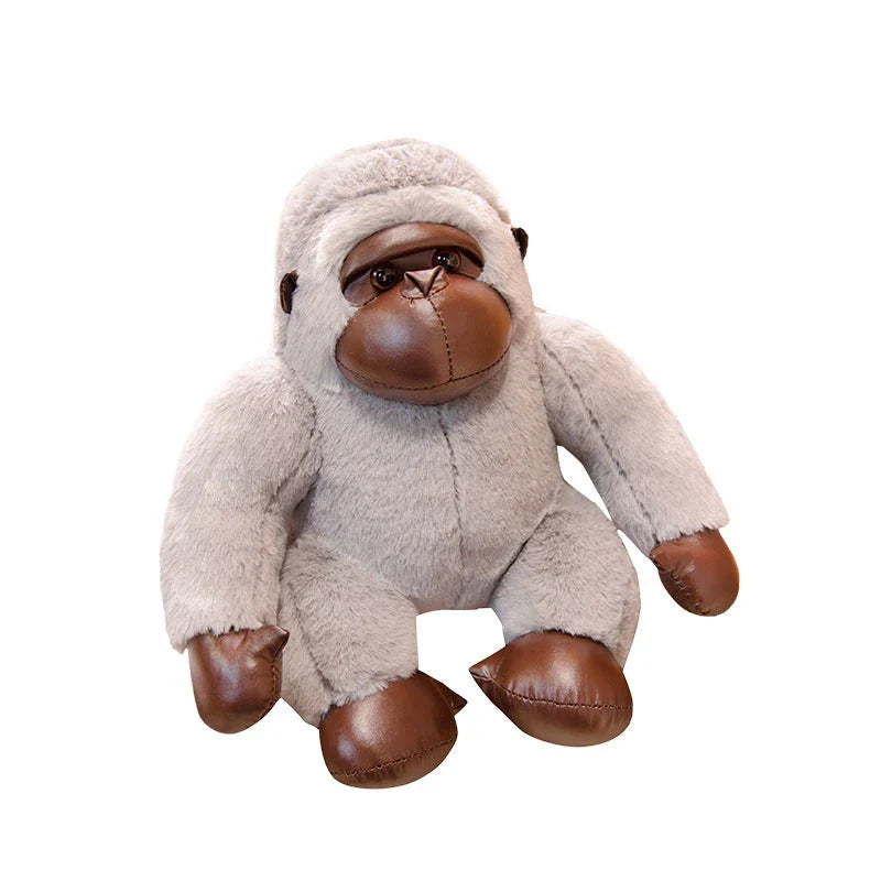 Chunky Black Silver Gorilla Ape Plushies-Kawaii Dream