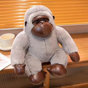 Chunky Black Silver Gorilla Ape Plushies-Kawaii Dream