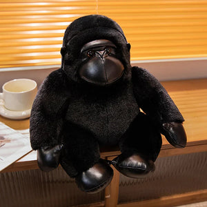 Chunky Black Silver Gorilla Ape Plushies-Kawaii Dream