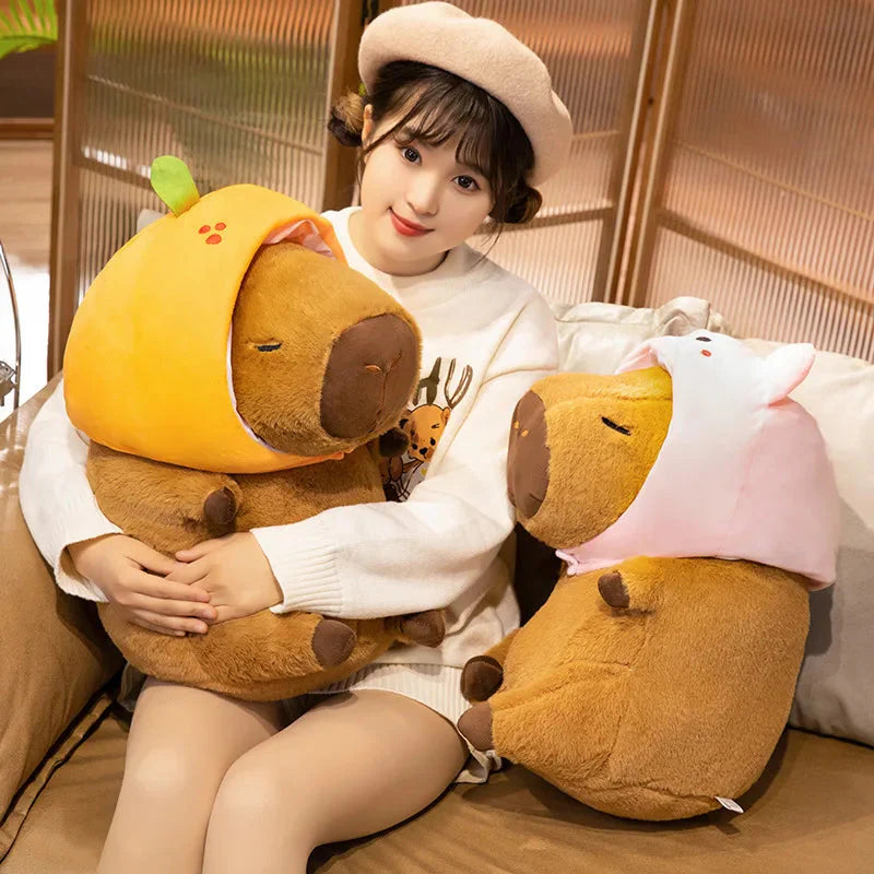 Chunky Kawaii Capybara Plush with Hat-Kawaii Dream
