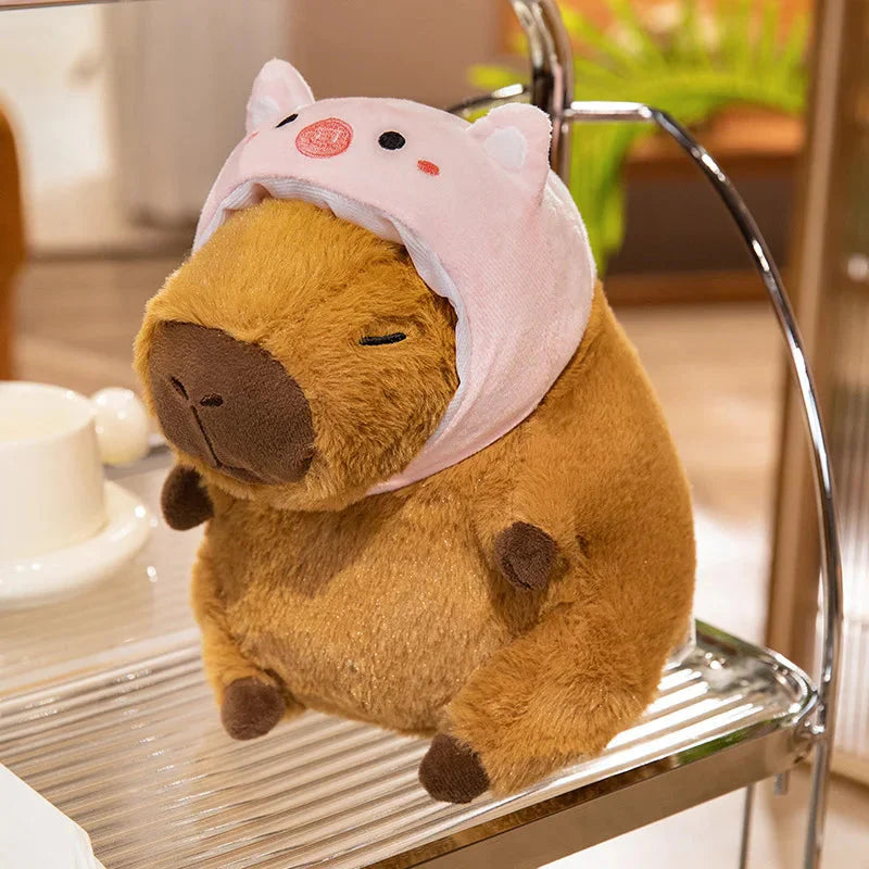 Chunky Kawaii Capybara Plush with Hat-Kawaii Dream