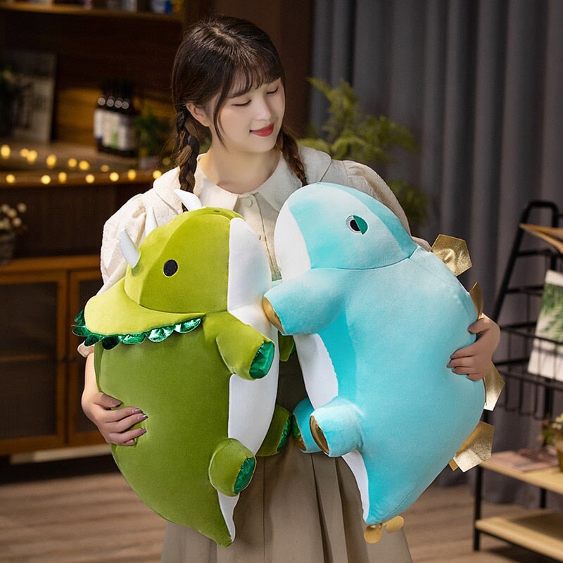 Chunky Kawaii Dinosaur Triceratops Stegosaurus Plushies-Kawaii Dream