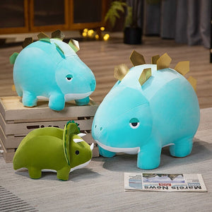 Chunky Kawaii Dinosaur Triceratops Stegosaurus Plushies-Kawaii Dream