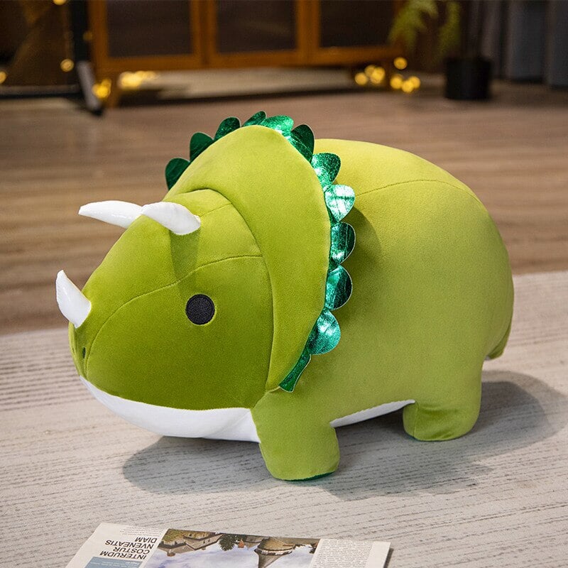 Chunky Kawaii Dinosaur Triceratops Stegosaurus Plushies-Kawaii Dream