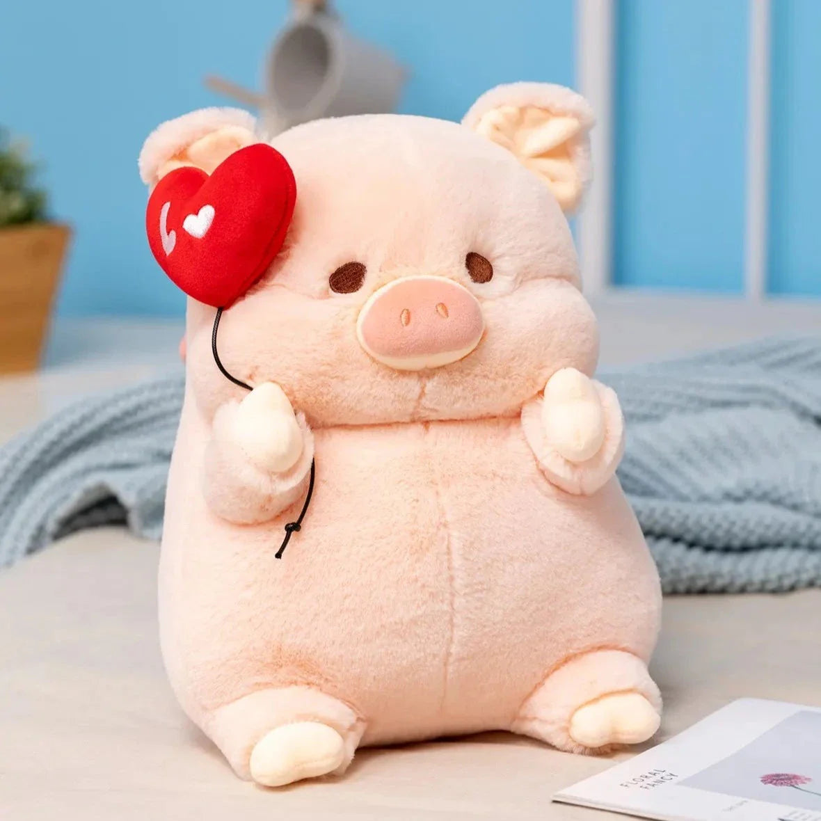 Chunky Love Heart Piggy Plushie-Kawaii Dream