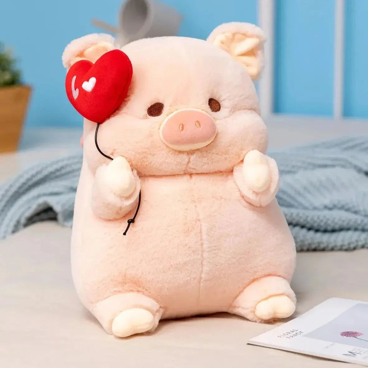 Chunky Love Heart Piggy Plushie-Kawaii Dream
