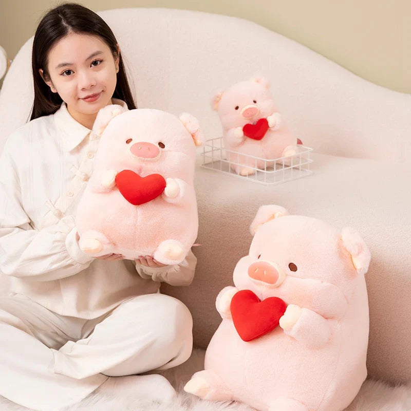 Chunky Love Heart Piggy Plushie-Kawaii Dream