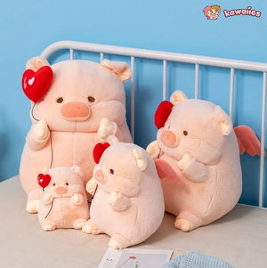 Chunky Love Heart Piggy Plushie-Kawaii Dream