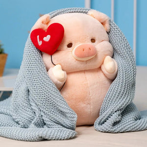 Chunky Love Heart Piggy Plushie-Kawaii Dream