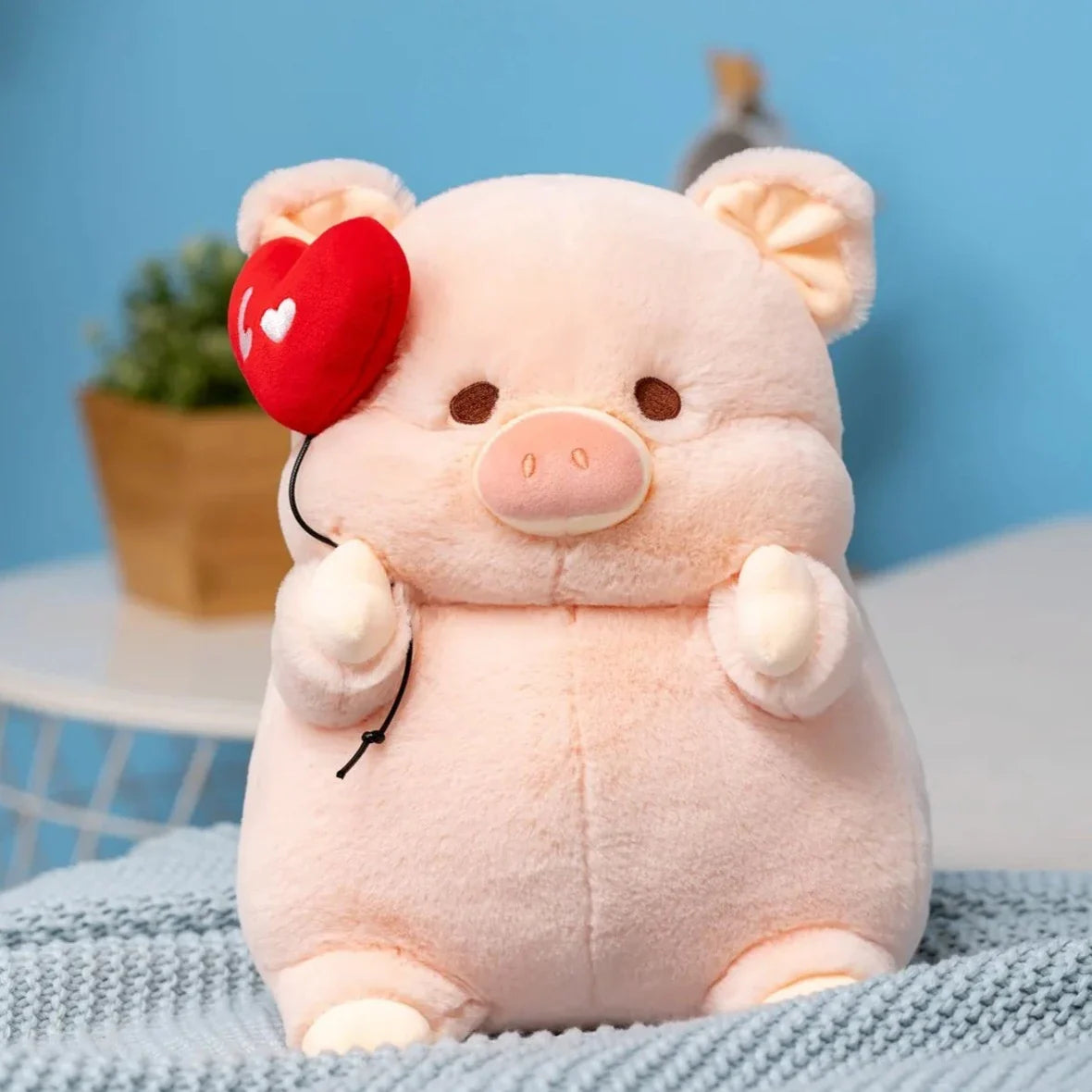 Chunky Love Heart Piggy Plushie-Kawaii Dream