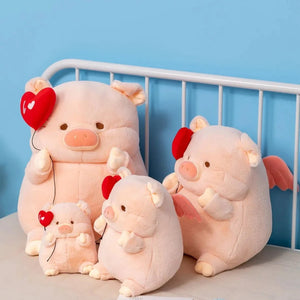 Chunky Love Heart Piggy Plushie-Kawaii Dream