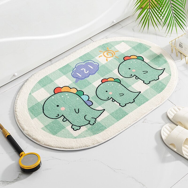 Circle Oval Bear Bunny Bathroom Mat Collection-Kawaii Dream