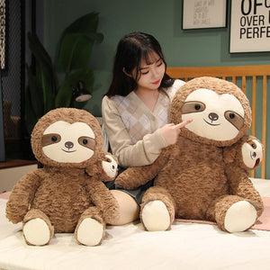 Cocoa and Boo the Fluffy Sloth Plushie-Kawaii Dream
