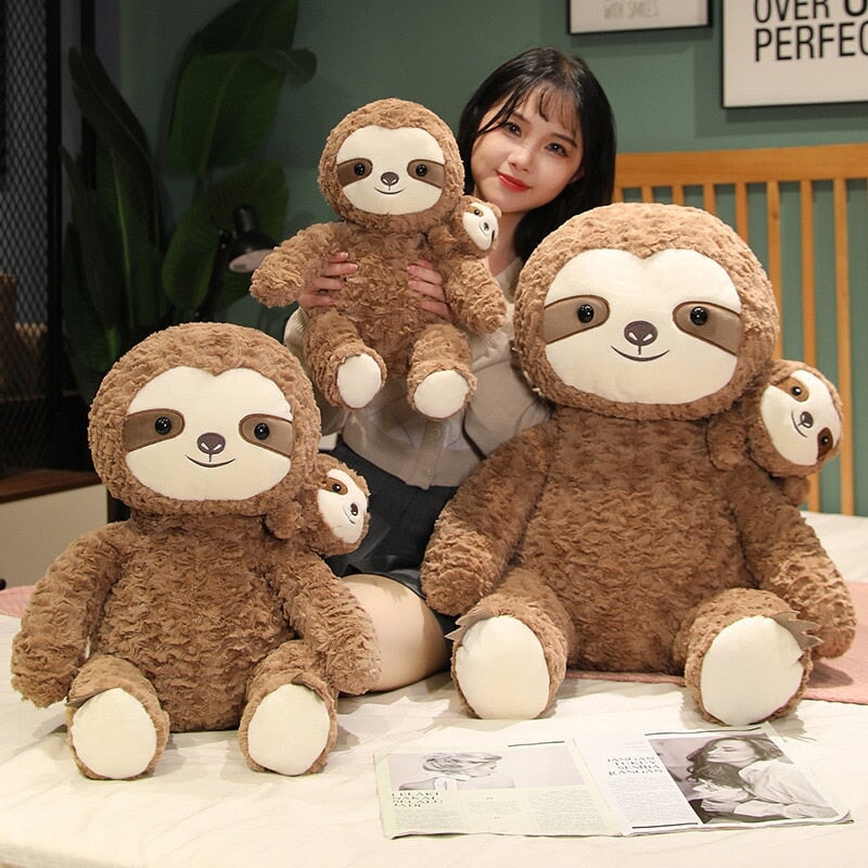 Cocoa and Boo the Fluffy Sloth Plushie-Kawaii Dream