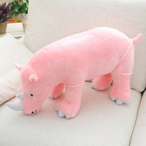 Colorful Cuddly Rhino Plushies-Kawaii Dream