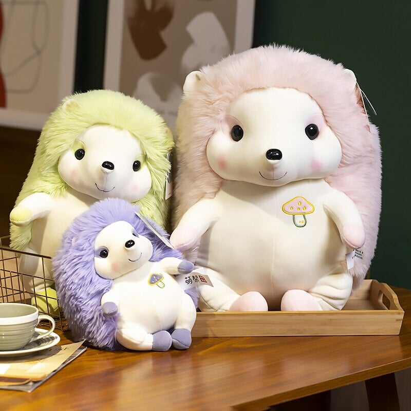 Colorful Sitting Hedgehog Family Plushies-Kawaii Dream
