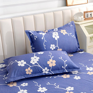 Coral Pink Blue Gray Floral Bedding Set Collection-Kawaii Dream