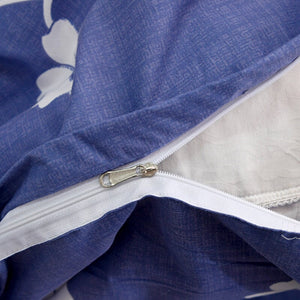 Coral Pink Blue Gray Floral Bedding Set Collection-Kawaii Dream