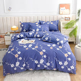 Coral Pink Blue Gray Floral Bedding Set Collection-Kawaii Dream