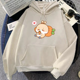 Cream Bunny Carrot Mobile Unisex Hoodies-Kawaii Dream