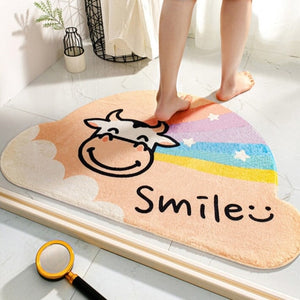Creamy Cow Rainbow Non-Slip Bath Mat-Kawaii Dream