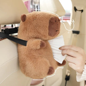 Cuddly Capybara Car Plush Tissue Box Cover-Kawaii Dream