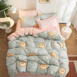 Cute Bear Print Bedding Set-Kawaii Dream
