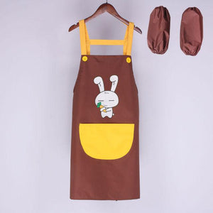 Cute Bunny My Carrot Apron with Short Sleeves-Kawaii Dream