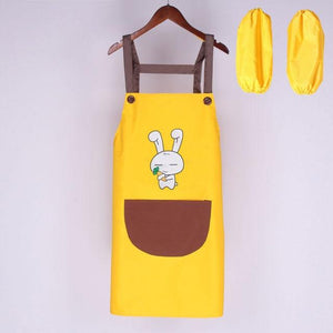 Cute Bunny My Carrot Apron with Short Sleeves-Kawaii Dream