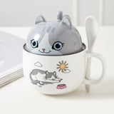 Cute Cartoon Ceramic Cat Cup | LIMITED STOCK-Kawaii Dream